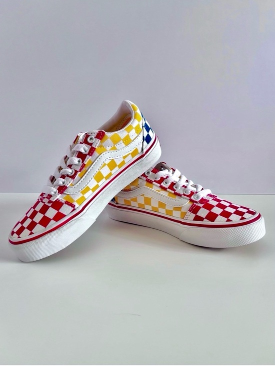 Vans Other - NWOT Vans Checkerboard Little Kid Sneakers Multicolor Lace-Up Unisex Size 13
